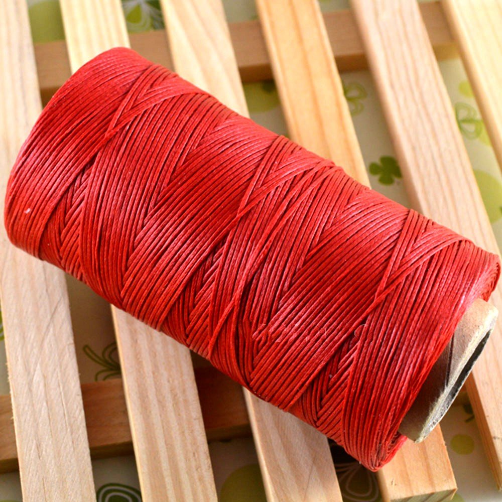 WellieSTR Red Leather Craft Sewing Waxed Thread 1mm Heavy Duty